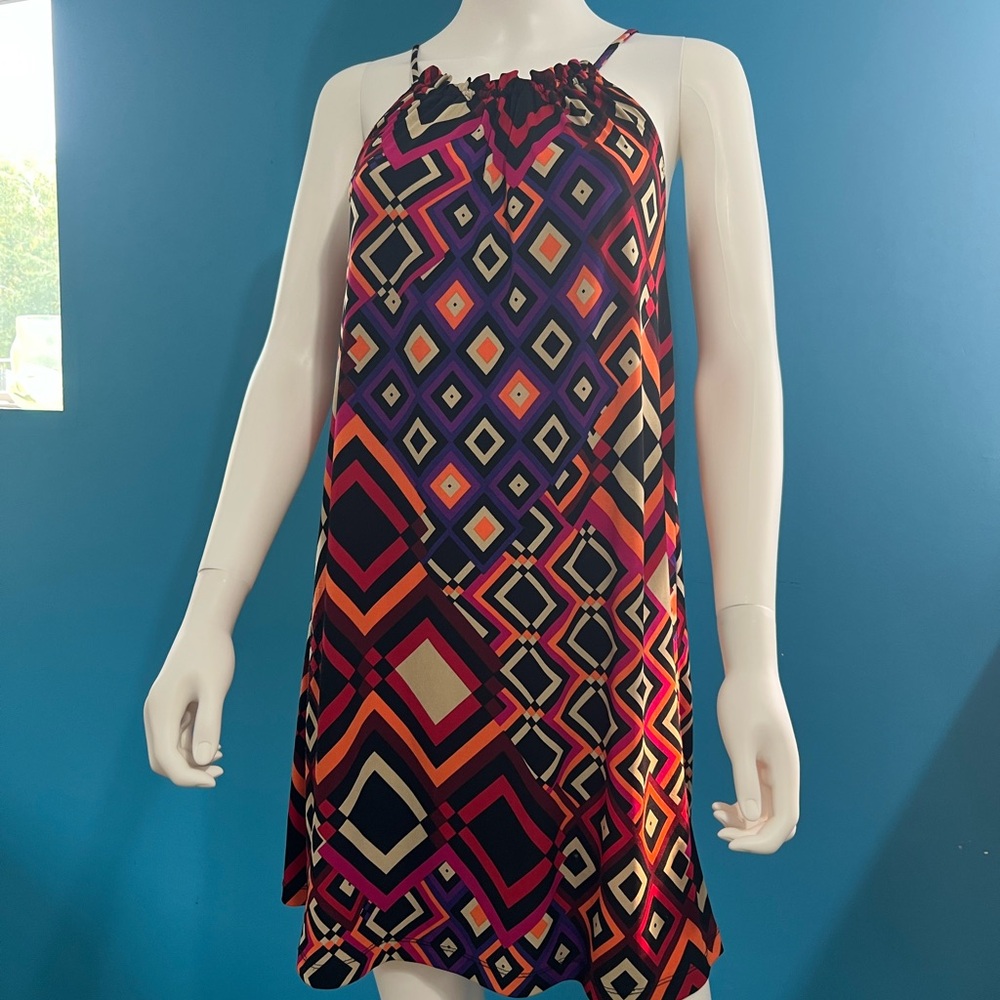 Emma & Michele Multicolor Geometric Dress